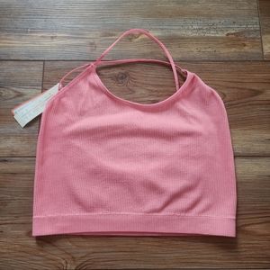 Colsie Brami Womens XL CoralPink  Cami Bralette Crop Top Tank NEW